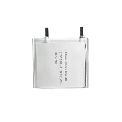 MP5 প্লেয়ার 3.7 V 130mAh আল্ট্রা থিন লিপো ব্যাটারি লং সাইকেল 104348
