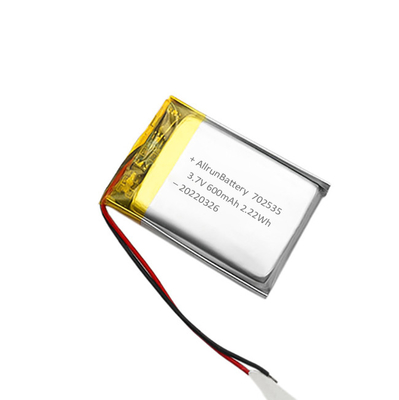 একক সেল লিথিয়াম পলিমার ব্যাটারি 3.7 V 600mAh LiPo ব্যাটারি