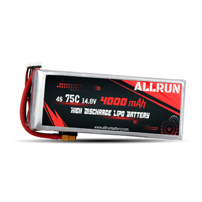 75C 4000mAh 4S LiPo ব্যাটারি14.8V উচ্চ সি রেট LiPo ব্যাটারি প্যাক
