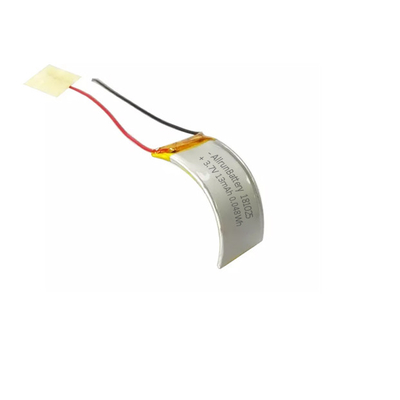 বাঁকা LiPo রিচার্জেবল ব্যাটারি 3.7 V 13mAh কম স্ব-স্রাব সহ