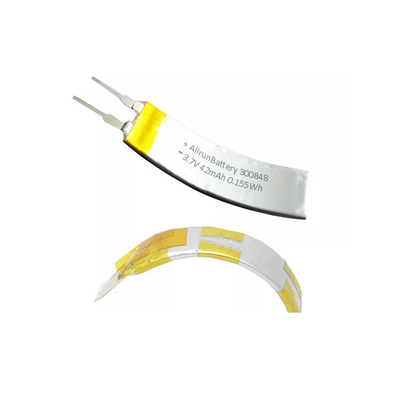 42mAh 3.7 V লিথিয়াম আয়ন পলিমার ব্যাটারি IoT স্মার্ট ডিভাইসের জন্য বাঁকা