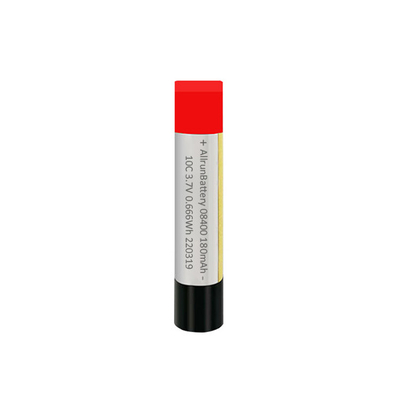 পাতলা 10C কাস্টম লিপো ব্যাটারি 3.7V 180mAh নলাকার লি পলিমার ব্যাটারি