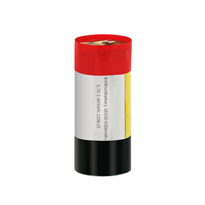 নলাকার কাস্টম লিপো ব্যাটারি 650mah 3.7v লি পলিমার ব্যাটারি 16350
