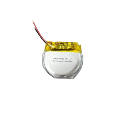 কাস্টম রাউন্ড লিথিয়াম পলিমার ব্যাটারি 3.7 V 120mAh LiPo ব্যাটারি