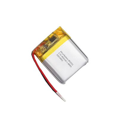 3.7V 400mAh স্কয়ার রিচার্জেবল লি পো ব্যাটারি প্যাক দীর্ঘস্থায়ী 802525