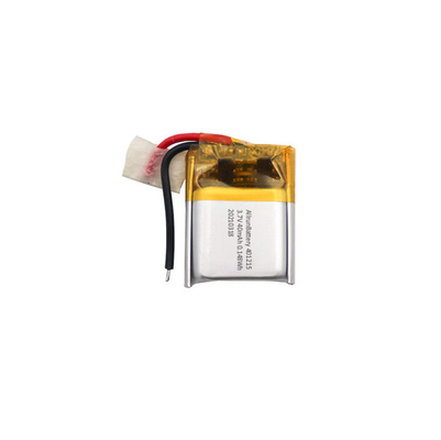 3.7V 40mAh আল্ট্রা স্মল লিপো ব্যাটারি / লিথিয়াম পলিমার ব্যাটারি 401215