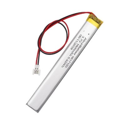 কাস্টম লি পলিমার ব্যাটারি 3.7V 1600mAh আল্ট্রা ন্যারো লিপো ব্যাটারি