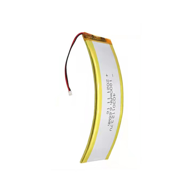 1C 3.7 V 1800mAh কার্ভড লিপো ব্যাটারি কাস্টম লিথিয়াম ব্যাটারি হালকা ওজন