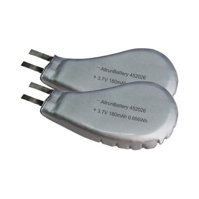 452026 3.7 V 180mAh LiPo ব্যাটারি কাস্টম রিচার্জেবল লি পলিমার ব্যাটারি পরিধানযোগ্য