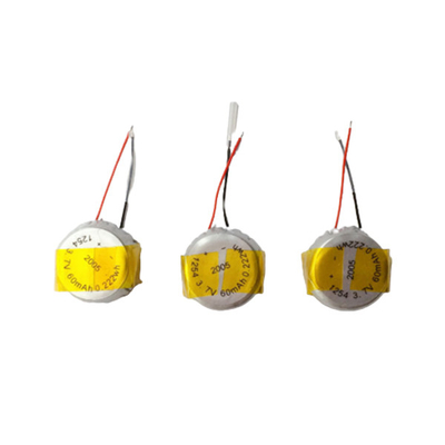 1C রিচার্জেবল লি-পলিমার ব্যাটারি প্যাক বোতাম 3.7V 60mAh LiPo ব্যাটারি অফার