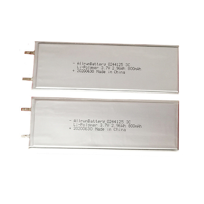3C ডিসচার্জ 3.7 V 800mAh LiPo ব্যাটারি অতি পাতলা LiPo পলিমার ব্যাটারি
