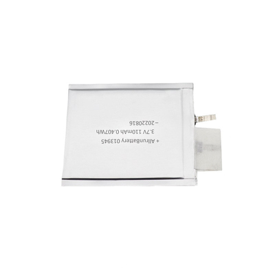 স্মার্ট কার্ড আল্ট্রা থিন লিপো ব্যাটারি 110mAh 3.7V লং সাইকেল লাইফ ব্যাটারি