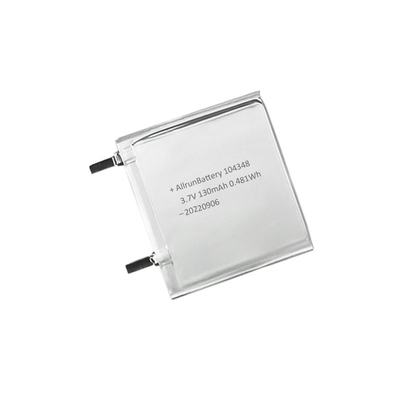 MP5 প্লেয়ার 3.7 V 130mAh আল্ট্রা থিন লিপো ব্যাটারি লং সাইকেল 104348