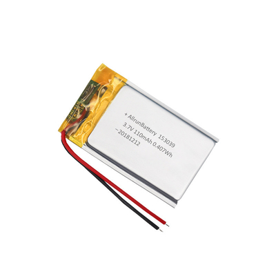 3.7V 110mAh LiPo ব্যাটারি / অতি পাতলা রিচার্জেবল লিথিয়াম পলিমার ব্যাটারি