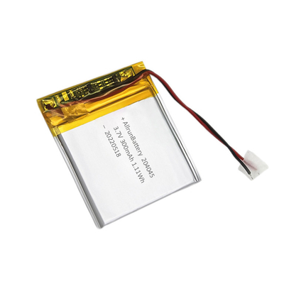 3.7V 300mAh আল্ট্রা থিন লিপো ব্যাটারি কাস্টম লিথিয়াম ব্যাটারি 204050
