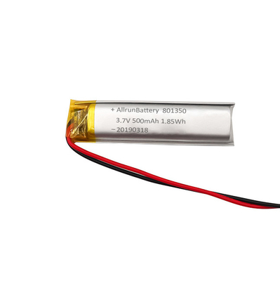 3.7V 500mAh 801350 কাস্টম লি আয়ন ব্যাটারি পড়ার কলমের জন্য আল্ট্রা ন্যারো