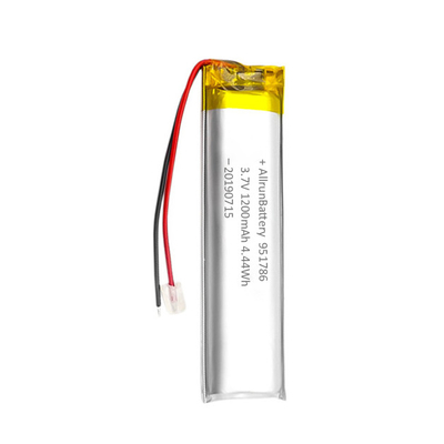 কাস্টম লিথিয়াম আয়ন ব্যাটারি প্যাক 3.7 V 1200mah 4.44 Wh 1C চার্জ বর্তমান