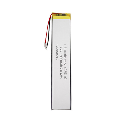 1900mAh 3.7 V কাস্টম লিপো ব্যাটারি আল্ট্রা ন্যারো রিচার্জেবল উচ্চ নির্ভরযোগ্যতা