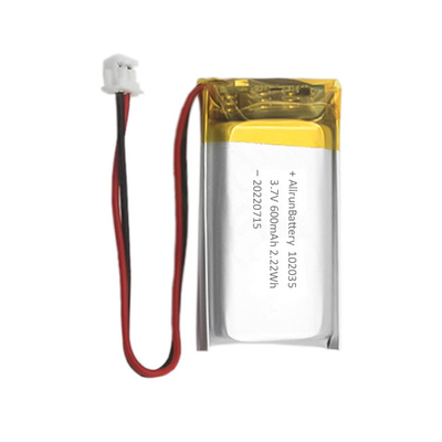 রিচার্জেবল কাস্টম 3.7 V 600mAh লিথিয়াম পলিমার ব্যাটারি / LiPo ব্যাটারি