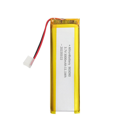 কাস্টম রিচার্জেবল লিথিয়াম পলিমার ব্যাটারি 3.7 V 3000mAh 903090