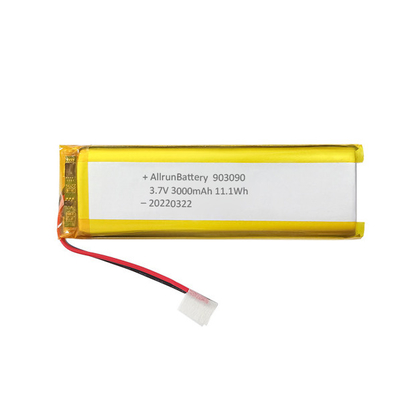 কাস্টম রিচার্জেবল লিথিয়াম পলিমার ব্যাটারি 3.7 V 3000mAh 903090