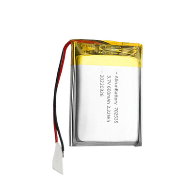একক সেল লিথিয়াম পলিমার ব্যাটারি 3.7 V 600mAh LiPo ব্যাটারি