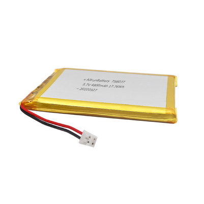 পাতলা লিথিয়াম পলিমার ব্যাটারি 3.7V 4800mAh আয়তক্ষেত্র লিথিয়াম আয়ন লিথিয়াম পলিমার