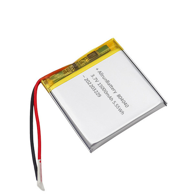 আয়তক্ষেত্র লিথিয়াম পলিমার ব্যাটারি 1500mAh 3.7 V পলি লিথিয়াম ব্যাটারি