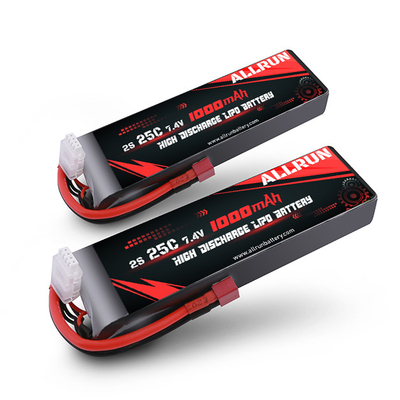 1000mAh 2S হাই ডিসচার্জ LiPo ব্যাটারি 25C 7.4V লি পলিমার ব্যাটারি প্যাক