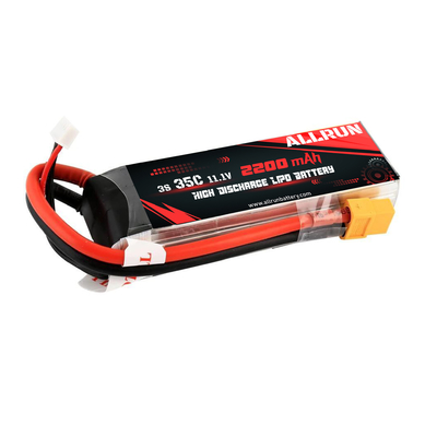 35C হাই ডিসচার্জ লিথিয়াম পলিমার ব্যাটারি 3S 11.1 V 2200mAh LiPo ব্যাটারি
