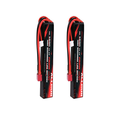 RC 100C 11.1V Li পলিমার ব্যাটারি উচ্চ C রেট 3S 1300mAh LiPo ব্যাটারি