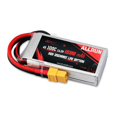 14.8V 4S 1500mAh LiPo ব্যাটারি 100C হাই সি রেট LiPo ব্যাটারি প্যাক