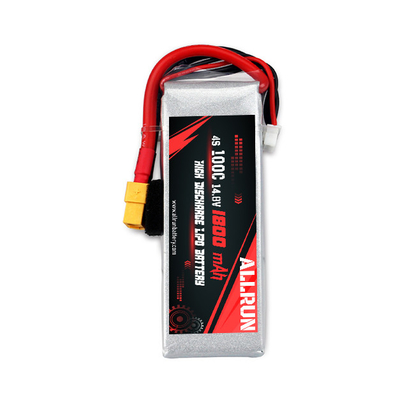 রিচার্জেবল 100C 1800mAh 4S LiPo ব্যাটারি হাই C রেট 14.8V LiPo ব্যাটারি প্যাক