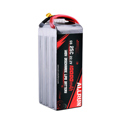 22.2V 6S 10000mAh LiPo ব্যাটারি 25C উচ্চ সি রেট LiPo ব্যাটারি প্যাক