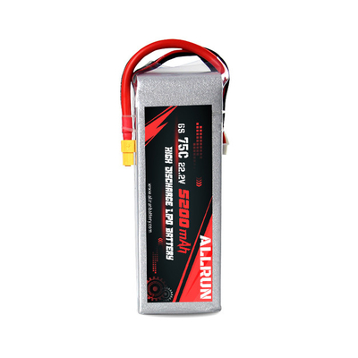 9048155 75C 22.2V 6S 5200mAh হাই ডিসচার্জ LiPo ব্যাটারি প্যাক