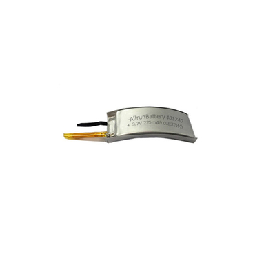 শক্তিশালী বাঁকা LiPo ব্যাটারি 225mAh 3.7V লিথিয়াম পলিমার রিচার্জেবল ব্যাটারি