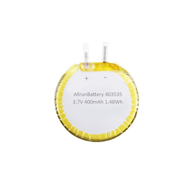 গোলাকার কাস্টম লিপো ব্যাটারি 3.7 V 400mAh লিথিয়াম পলিমার ব্যাটারি