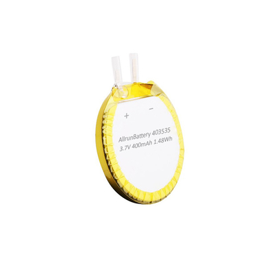 গোলাকার কাস্টম লিপো ব্যাটারি 3.7 V 400mAh লিথিয়াম পলিমার ব্যাটারি