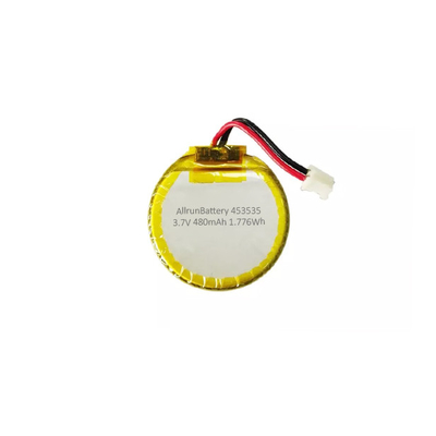 বৃত্তাকার 3.7 ভোল্ট লিথিয়াম পলিমার ব্যাটারি 480mAh LiPo ব্যাটারি রিচার্জেবল