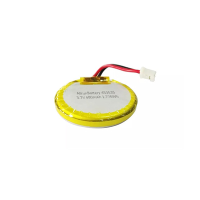 বৃত্তাকার 3.7 ভোল্ট লিথিয়াম পলিমার ব্যাটারি 480mAh LiPo ব্যাটারি রিচার্জেবল