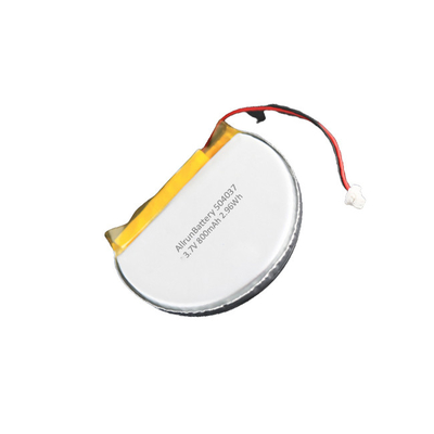 স্থিতিশীল 3.7 V 800mAh রিচার্জেবল ব্যাটারি রাউন্ড কাস্টম LiPo ব্যাটারি প্যাক