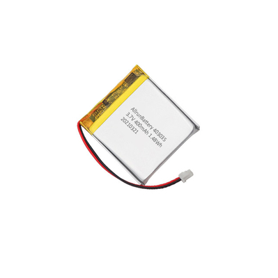 স্কয়ার লিপো ব্যাটারি 400mAh 1C 3.7 V Li পলিমার রিচার্জেবল ব্যাটারি