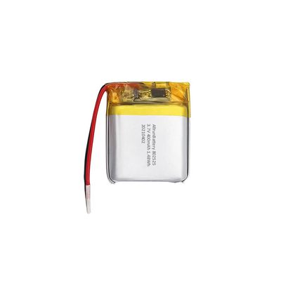3.7V 400mAh স্কয়ার রিচার্জেবল লি পো ব্যাটারি প্যাক দীর্ঘস্থায়ী 802525