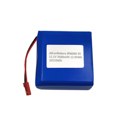 স্কয়ার 3500mAh 11.1 V মেডিকেল লিথিয়াম ব্যাটারি প্যাক রিচার্জেবল