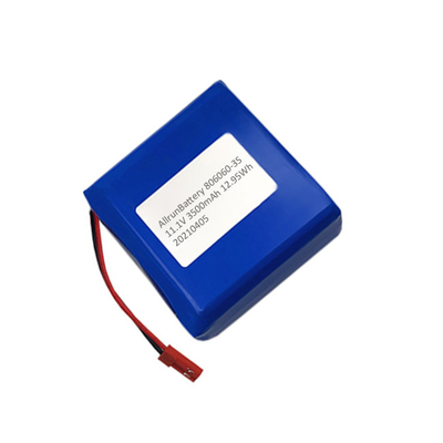 স্কয়ার 3500mAh 11.1 V মেডিকেল লিথিয়াম ব্যাটারি প্যাক রিচার্জেবল
