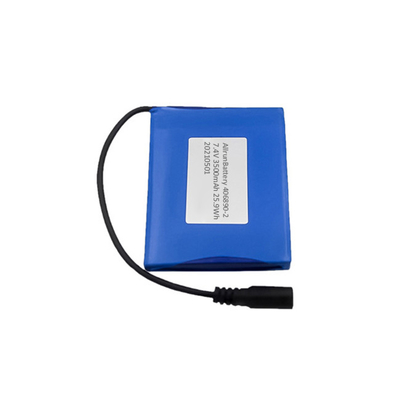 2S1P লিথিয়াম পলিমার ব্যাটারি 7.4 V 3500mAh LiPo ব্যাটারি প্যাক