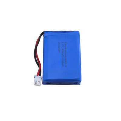 শক্তিশালী 3.7 V 2400mAh LiPo ব্যাটারি 1S2P লিথিয়াম পলিমার ব্যাটারি প্যাক