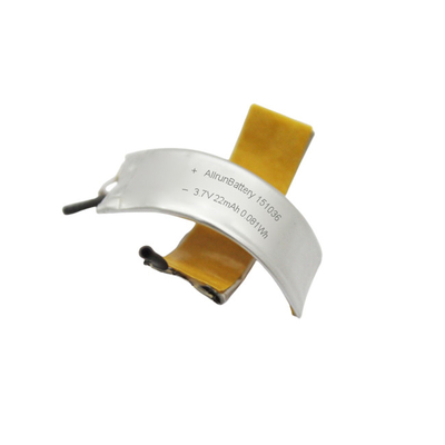 নভেল কার্ভড লিপো ব্যাটারি 22mAh 3.7V লি পলিমার ব্যাটারি সেল