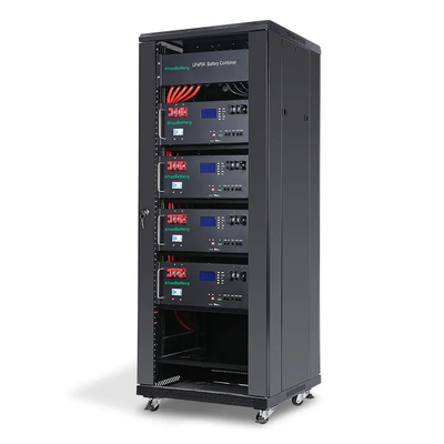 20KW 48V 51.2V এনার্জি স্টোরেজ ব্যাটারি প্যাক স্ট্যাকযোগ্য সার্ভার র্যাক LiFePO4 ব্যাটারি